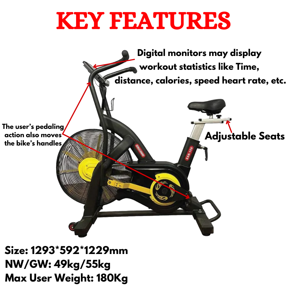 Latest Commercial Air Bike- EAB-108 - Key Features