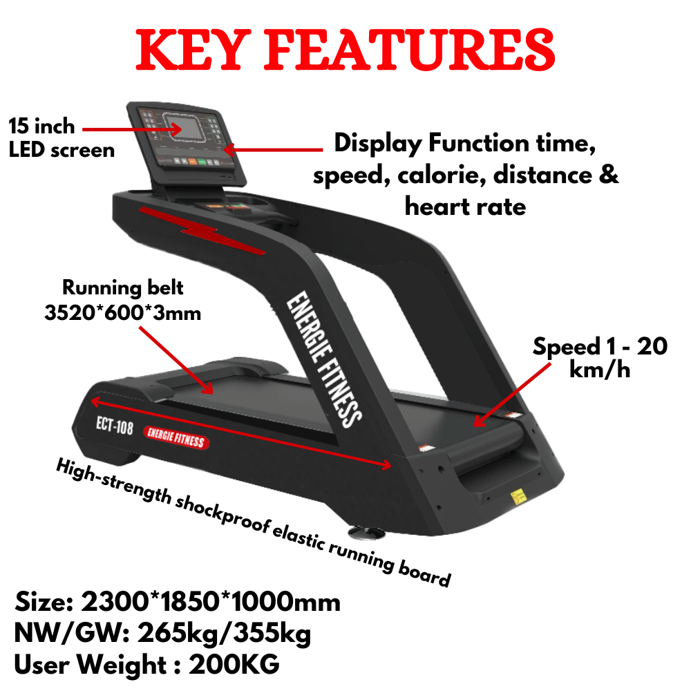 Imported Commercial Monster Treadmill-ECT-108