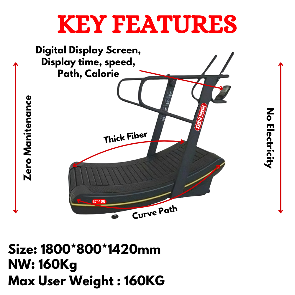 Luxury Commercial Curve Treadmill ECT-400B