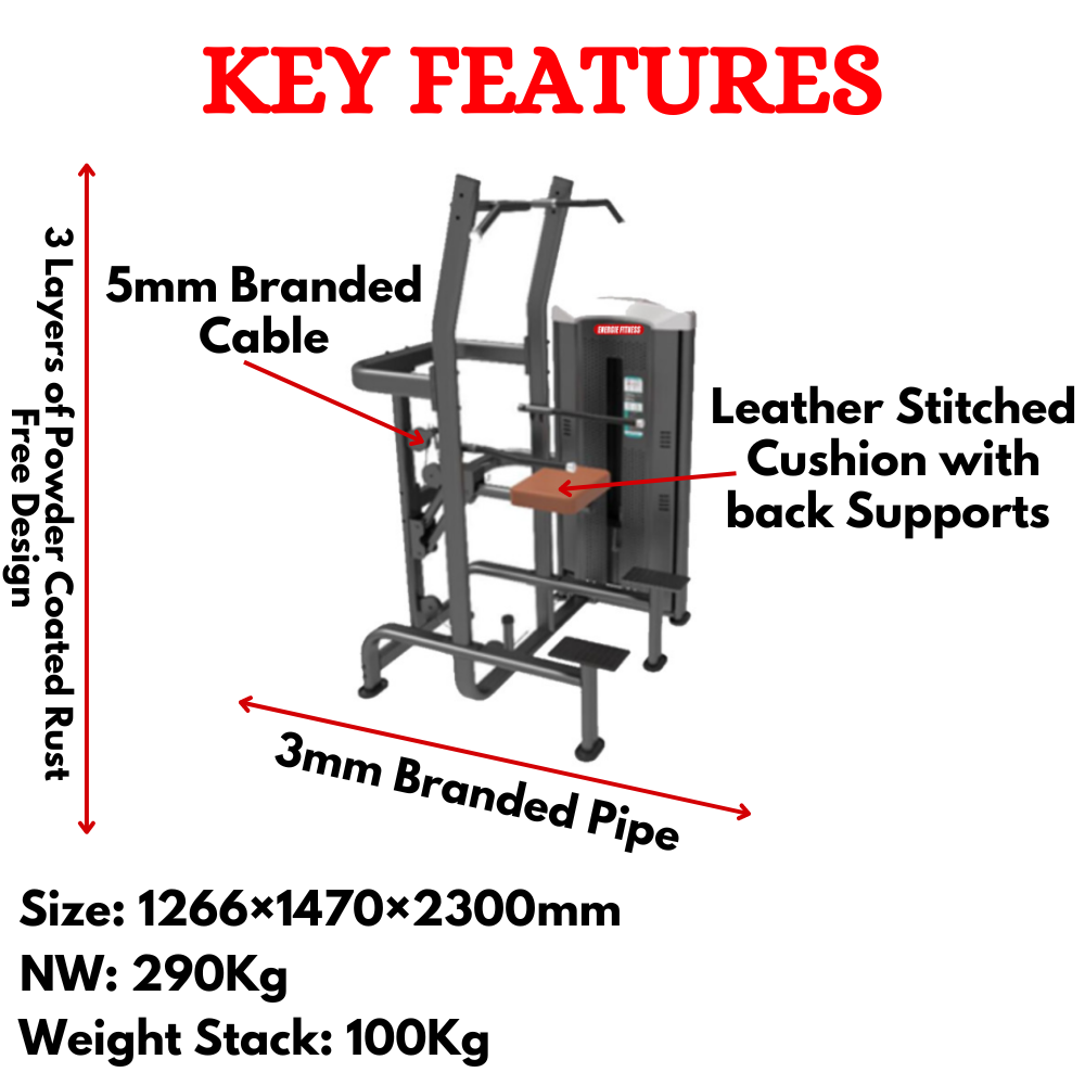 Premium Weight Assisted Chin Dip Machine EMT-008