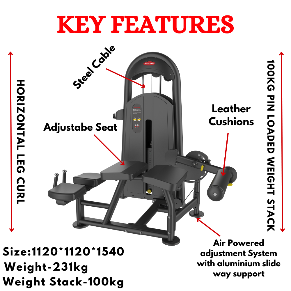 Premium Horizontal Leg Curl BK-013A