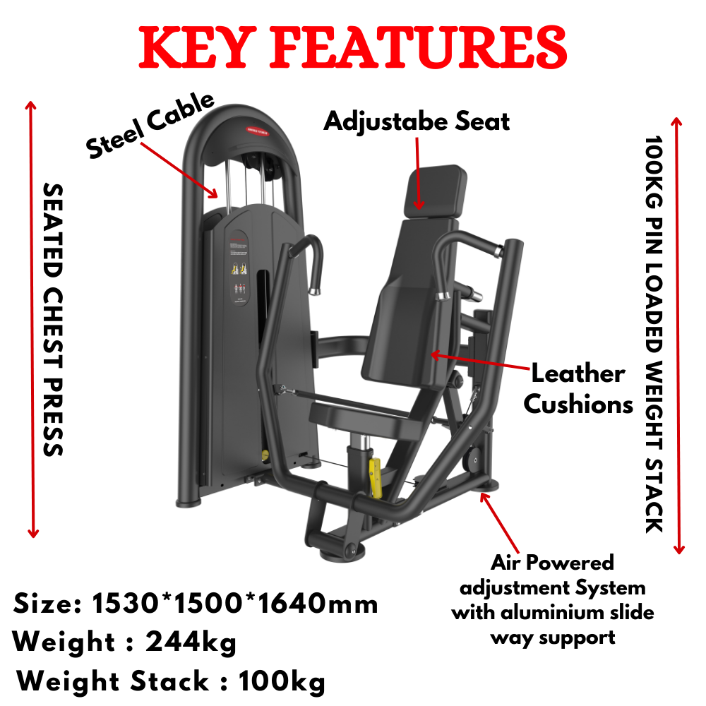 Premium Quality Seated Chest Press-BK-001 - Key Features