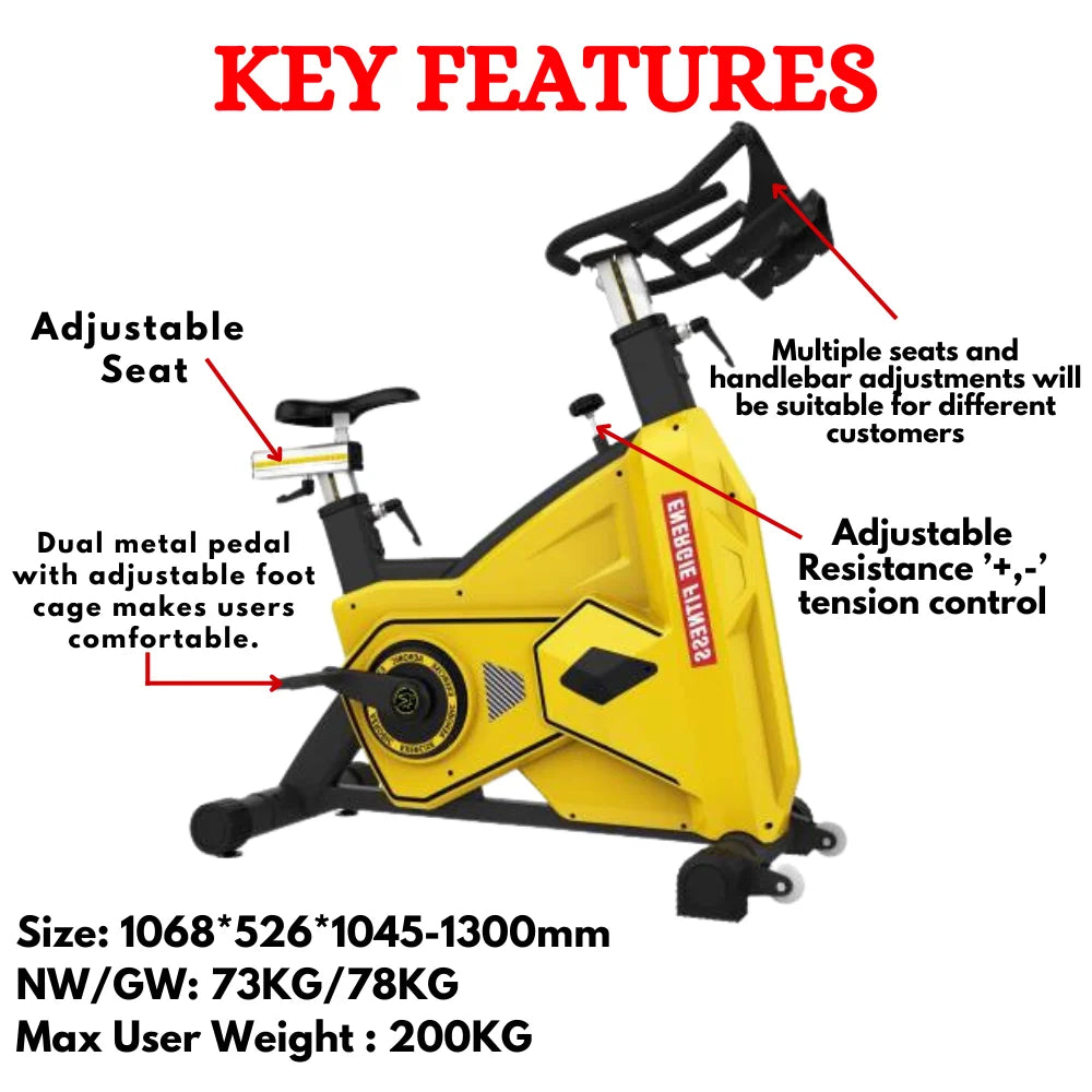 Best Transformer Spinning Bike- FB-5817 Yellow