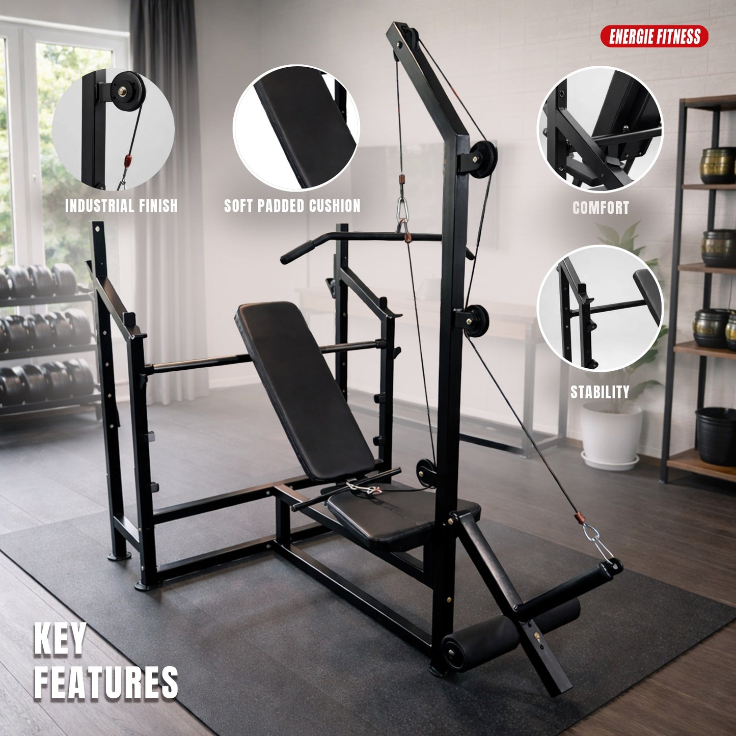 Best Home Gym with Adjustable Bench EHG-10G