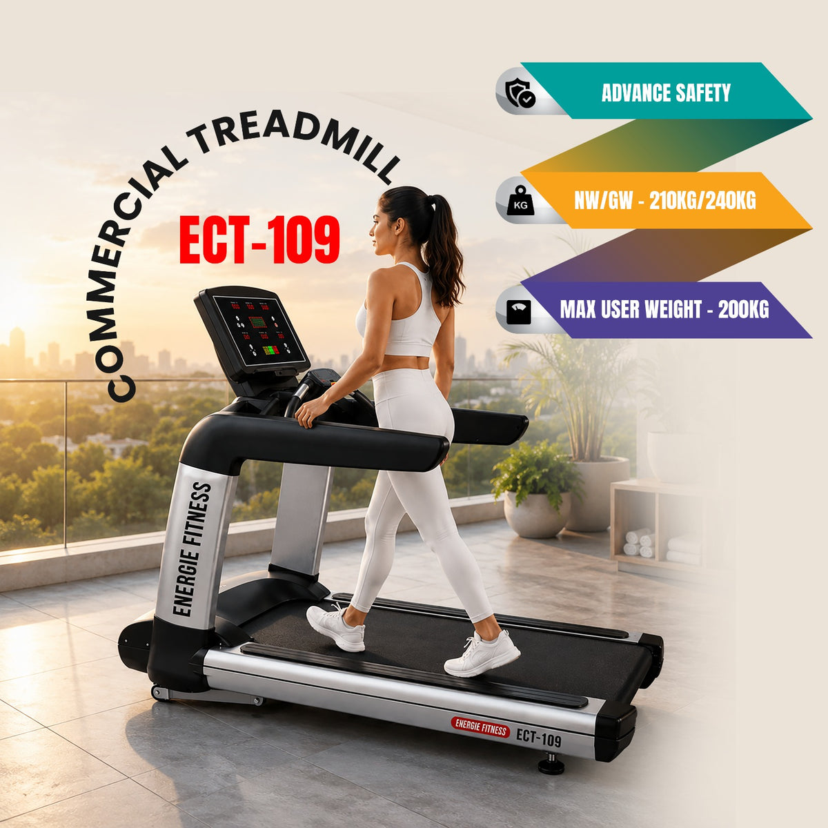 Best Commercial Gym Treadmill ECT-109