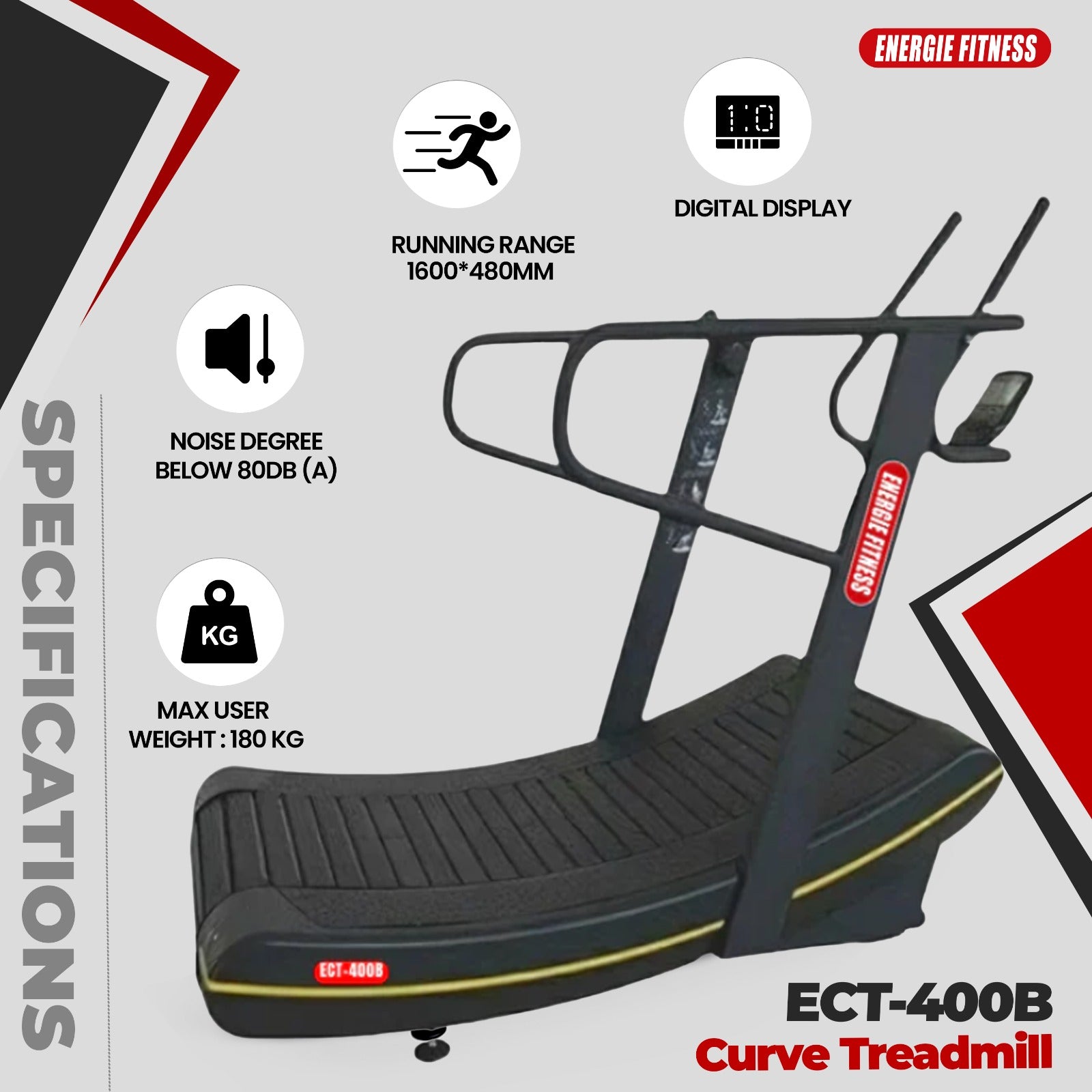 Best Price Luxury Commercial Curve Treadmill ECT-400B