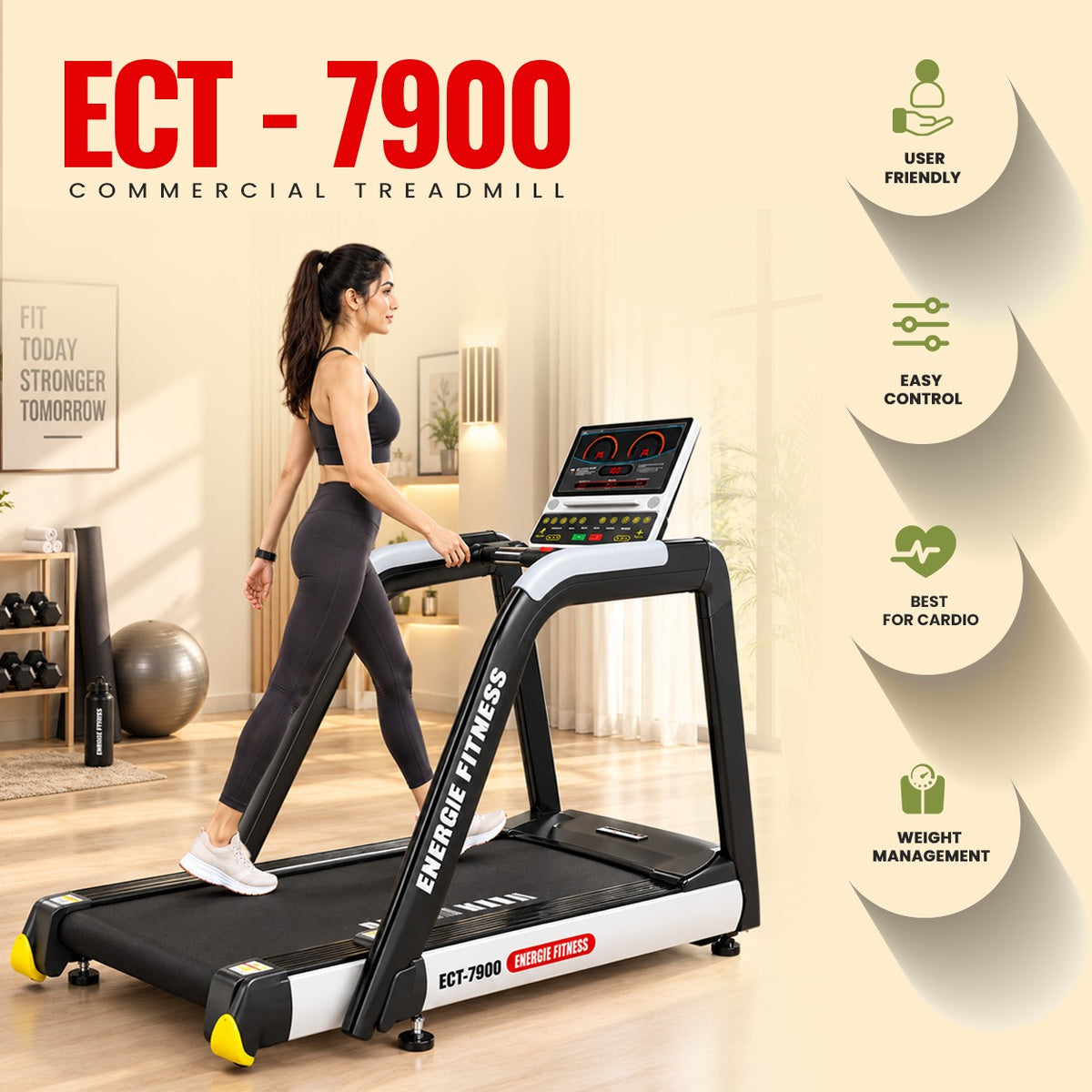 Best Price Commercial Treadmill in India ECT-7900