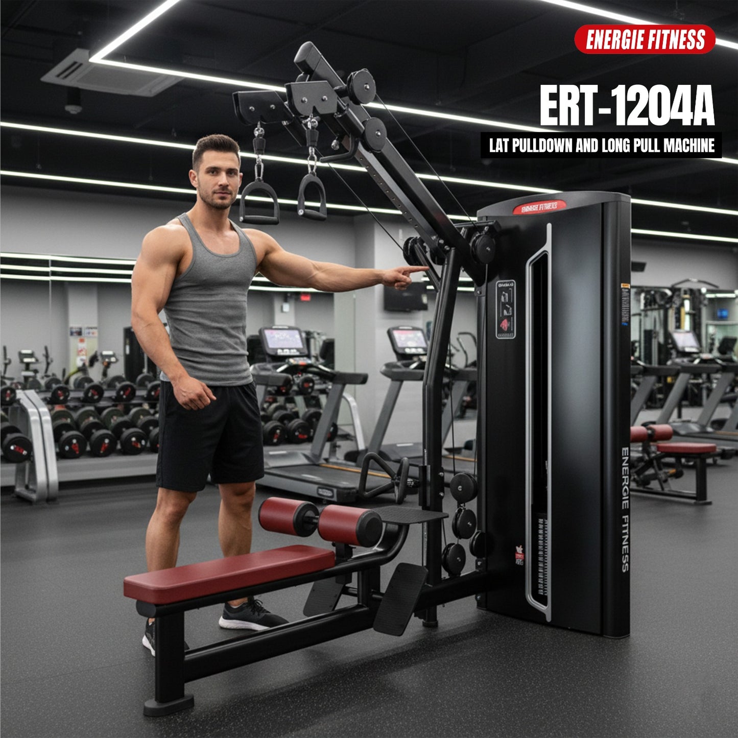 Premium Lat Pulldown And Long Pull Machine ERT-1204A