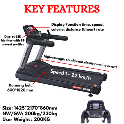 Best Commercial Treadmill in India ECT-101