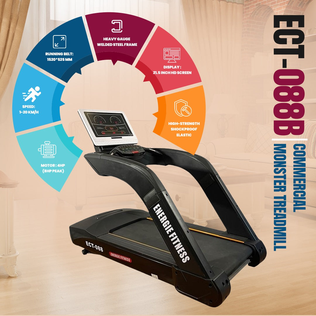 Commercial Gym Monster Treadmill ECT-088B