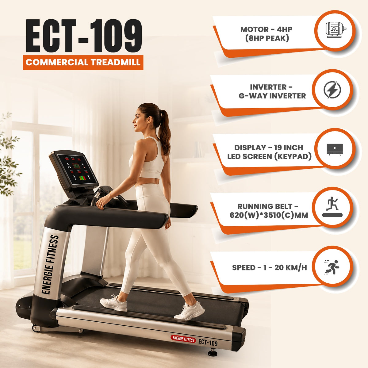 Commercial Treadmill ECT-109