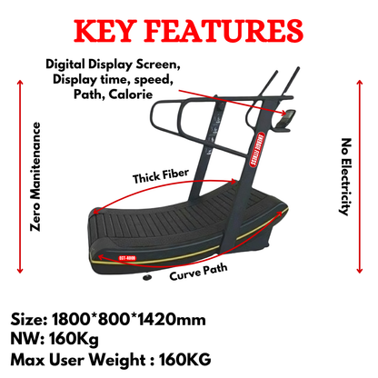 Luxury Commercial Curve Treadmill ECT-400B
