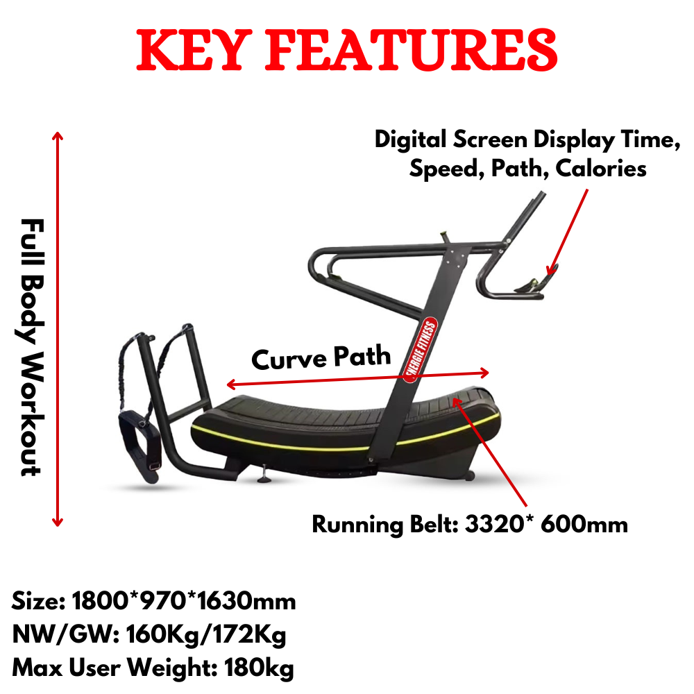 Best Curved Treadmill for Sale (with Resistance Band) ECT-500