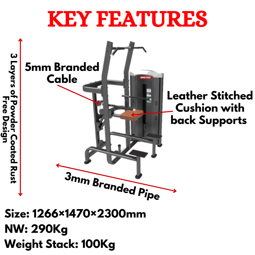 Premium Weight Assisted Chin Dip Machine-EMT-008