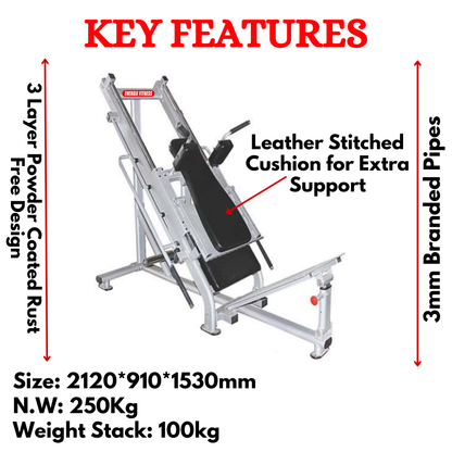 Luxury Leg Press Hack Squat Machine in India ES-053