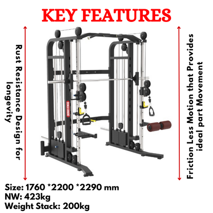 Best Functional Trainer With Smith Machine & Squat Rack ETB-93B