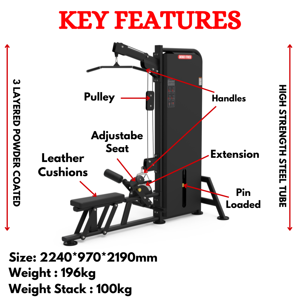 Heavy Duty Lat Back and Pull Down Machine EXT-1204