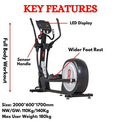 Commercial Elliptical Cross Trainer FT-6807 – EnergieFitness