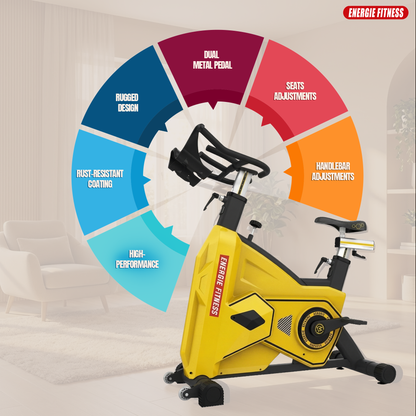 Best Transformer Spinning Bike- FB-5817 Yellow