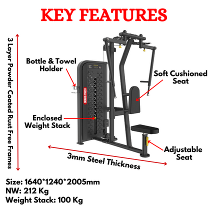 Seated Straight Arm Clip Chest Machine HM-002A