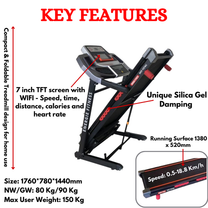 Best Treadmill for Home Use in India-EHT-127AC