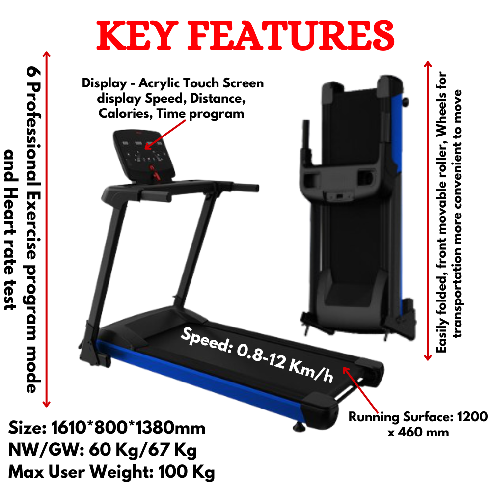 Best Folding Treadmill Running Machine- F1-2000M