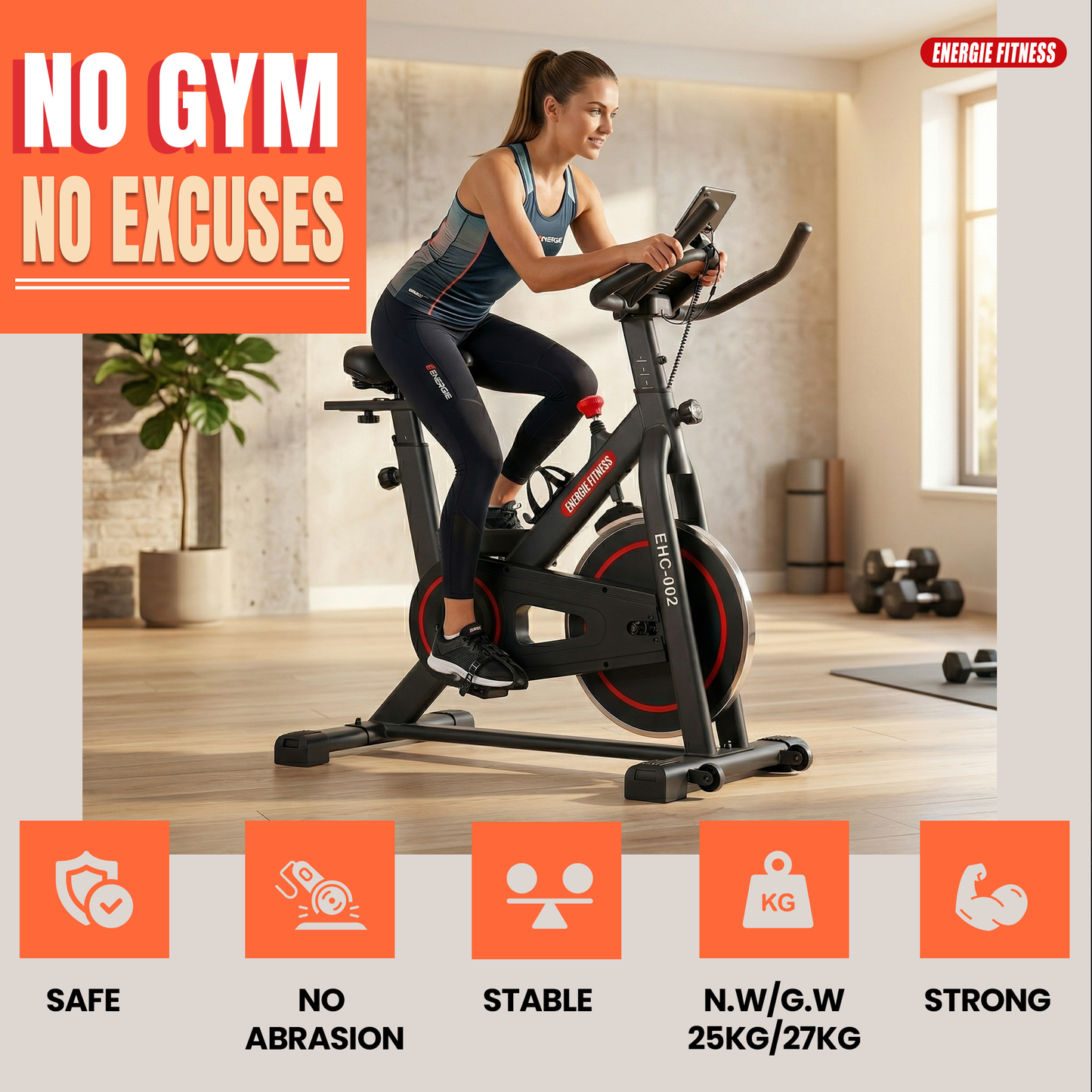 Best Home Use Exercise Bike in India EHC-02