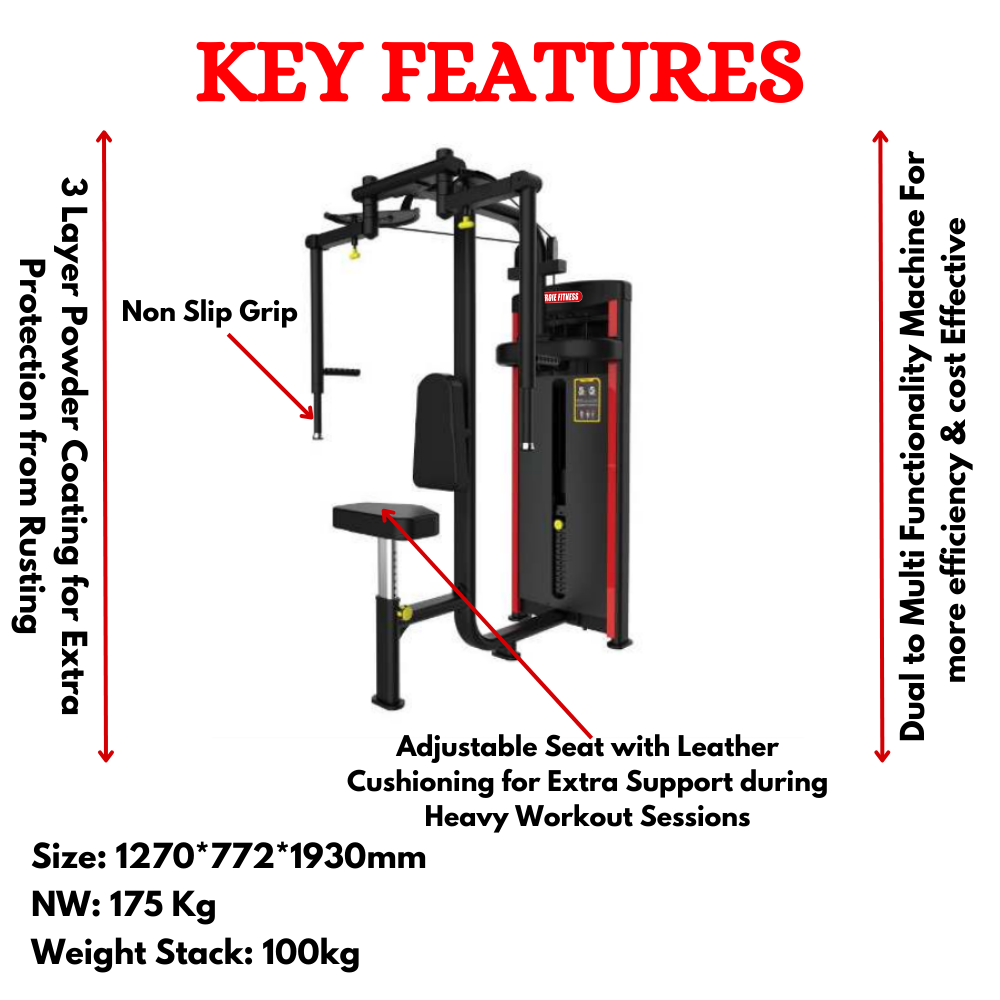 Latest Seated Straight Arm Clip Chest Machine (Pec Fly/ Rear Delt)-LY-02A