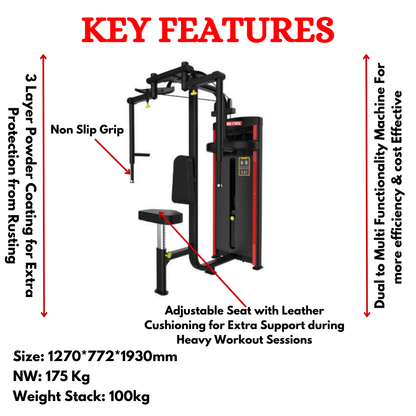 Latest Seated Straight Arm Clip Chest Machine (Pec Fly/ Rear Delt)-LY-02A