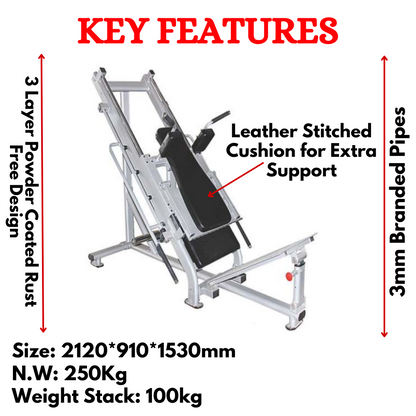 Luxury Leg Press Hack Squat Machine in India-ES-053