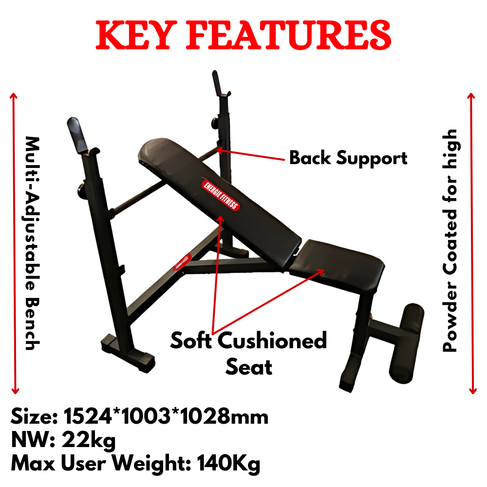 Multi-Adjustable workout bench for home MB-01