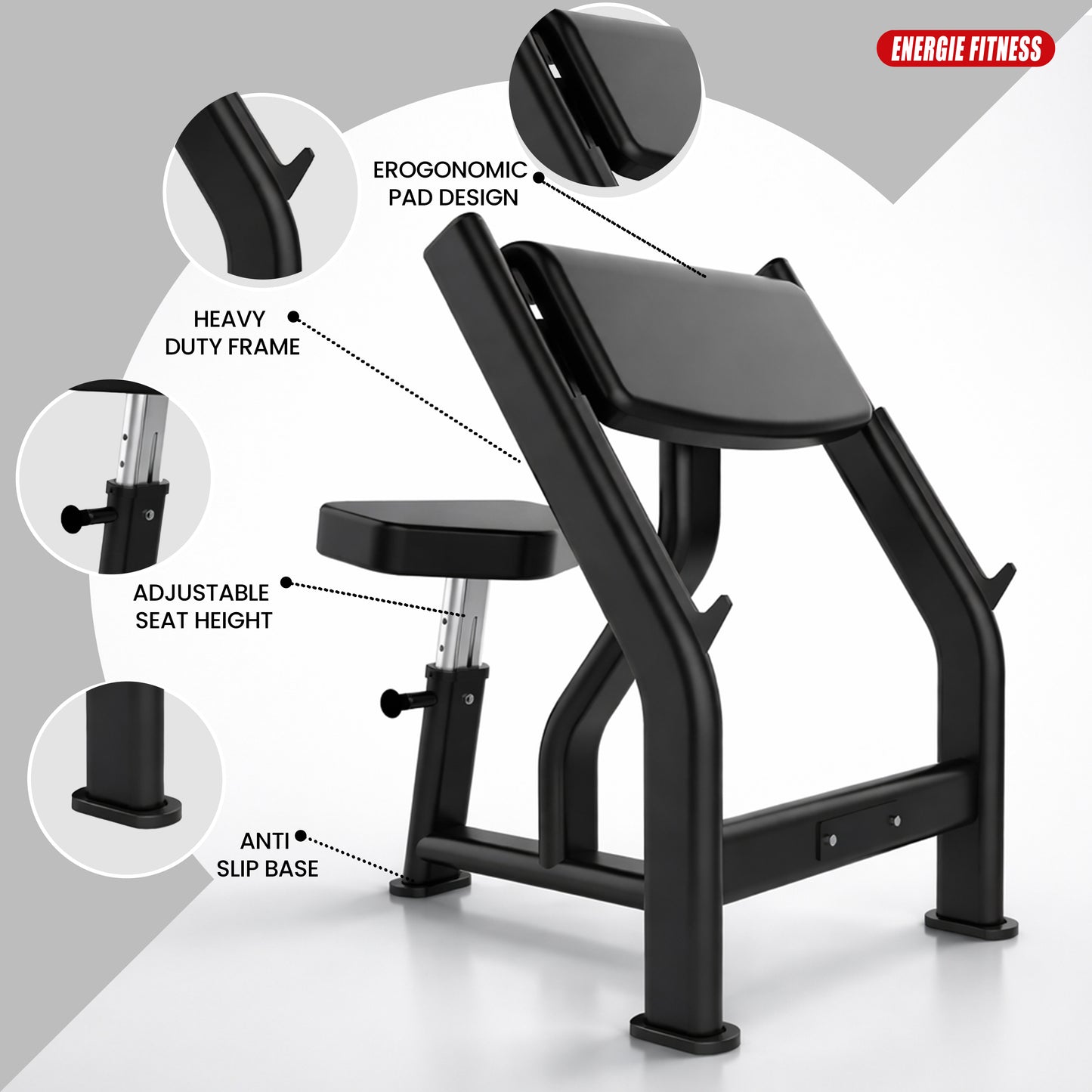 Premium Scott Bench and Preacher Curl in India J-040
