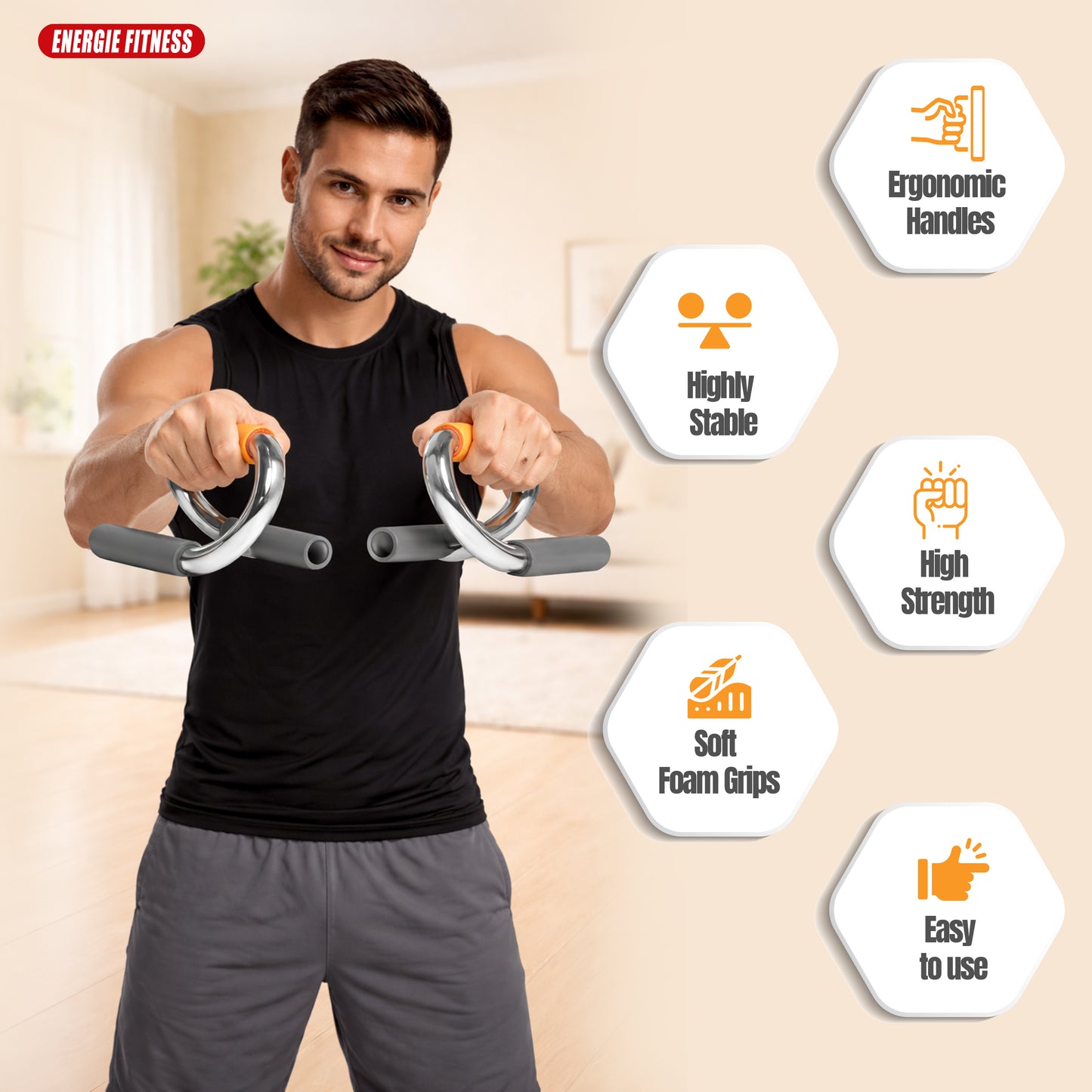 S Shape Push up Bar Features
