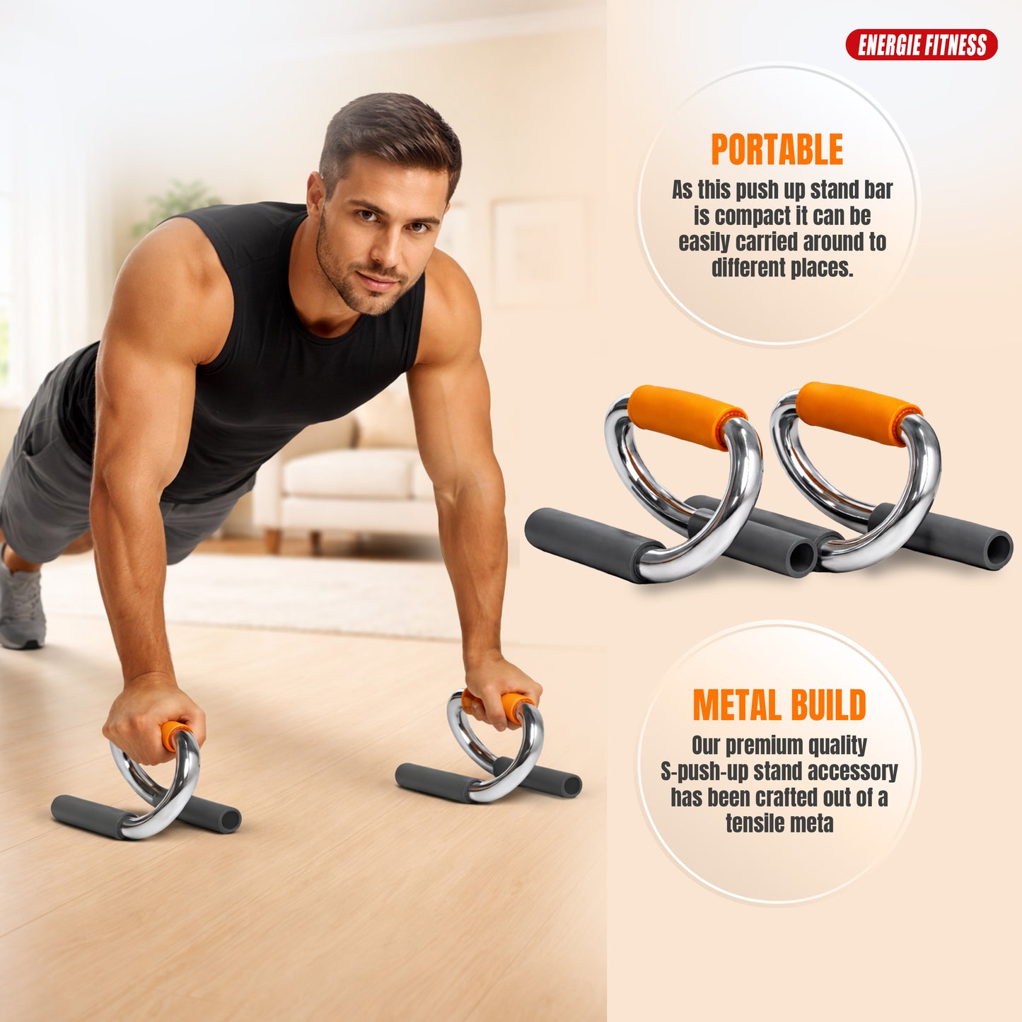 S Shape Push up Bar Use
