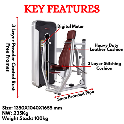 Heavy Duty Seated Chest Press Machine - TNT-001