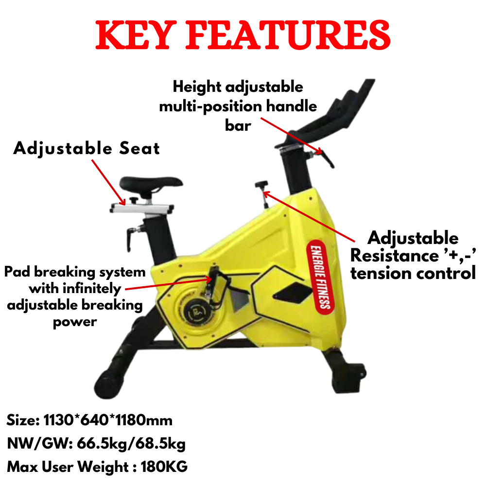 Best Quality Transformer Spinning Bike XB 5816Y With 24Kg Fly Wheel EnergieFitness